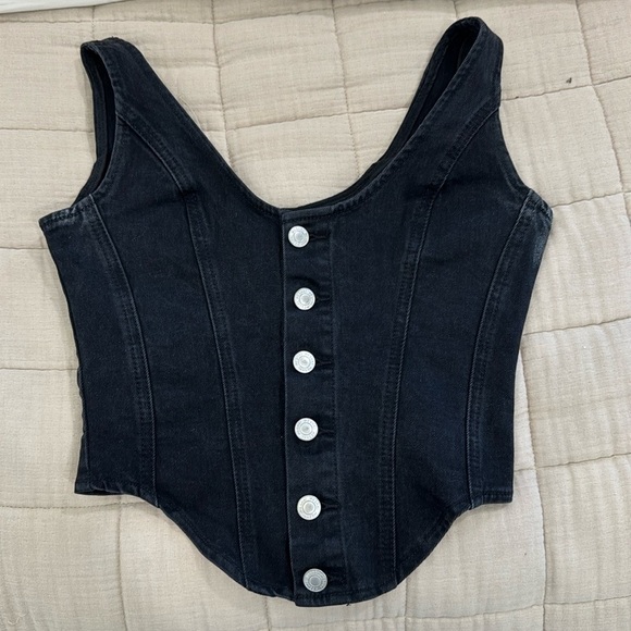Meshki Tops - Meshki Denim Corset Top